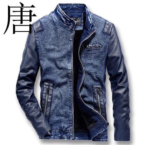 men denim jackets 2019 new brand slim fit casual patchwork mens jeans coat fashion vintage clothes for men black blue, Black;brown
men denim jackets 2019 new brand slim fit casual patchwork mens jeans coat fashion vintage clothes for men black blue, Black;brown