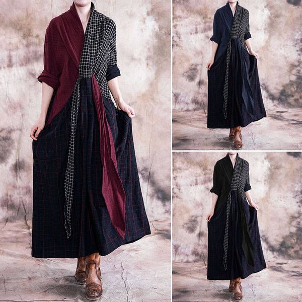 урожай лоскутная check женщин платья осень sundress zanzea 2019 casual v neck асимметричный maxi vestidos плюс размер туники robe, Black;pink
урожай лоскутная check женщин платья осень sundress zanzea 2019 casual v neck асимметричный maxi vestidos плюс размер туники robe, Black;pink