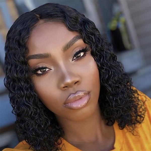deep curly human hair wigs short curly bob full lace wigs for black women pre plucked 13x6 lace front wig, Black;brown
deep curly human hair wigs short curly bob full lace wigs for black women pre plucked 13x6 lace front wig, Black;brown