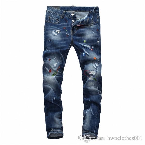 designer straight brand skinny mens slim fit jeans size hole worn out all season casual style fashionable mens joggers pants, Blue
designer straight brand skinny mens slim fit jeans size hole worn out all season casual style fashionable mens joggers pants, Blue