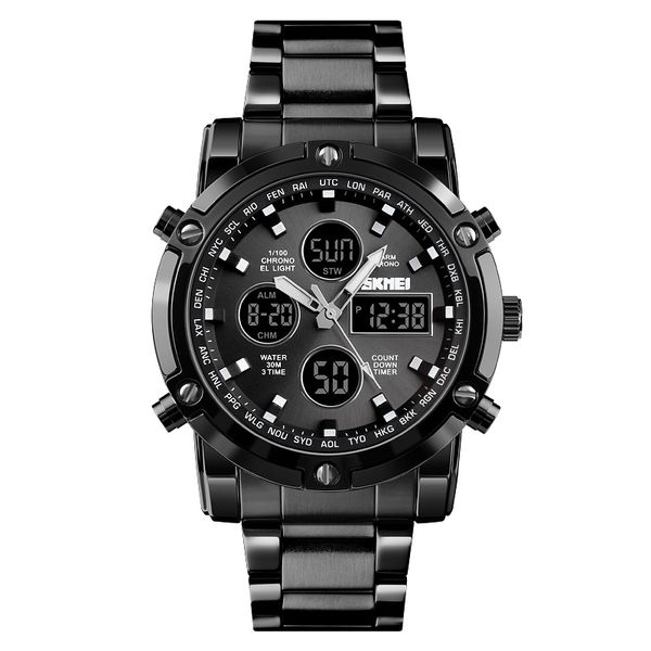 skmei digital quartz watch men outdoor sports digital watch countdown full steel strap wristwatch clock relogio masculino 1389, Slivery;brown
skmei digital quartz watch men outdoor sports digital watch countdown full steel strap wristwatch clock relogio masculino 1389, Slivery;brown