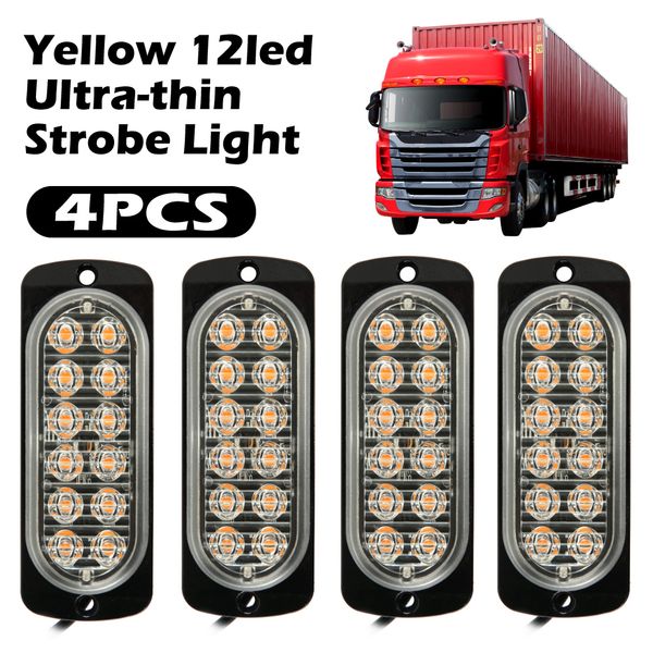 4pcs 12 led car signal light 12v/24v auto truck breakdown amber emergency flashing strobe light suv recovery beacon lamp
4pcs 12 led car signal light 12v/24v auto truck breakdown amber emergency flashing strobe light suv recovery beacon lamp