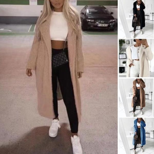 autumn winter women solid color lapel collar buttons long woolen coat outwear button closure lapel collar stylish warm gifts, Black
autumn winter women solid color lapel collar buttons long woolen coat outwear button closure lapel collar stylish warm gifts, Black