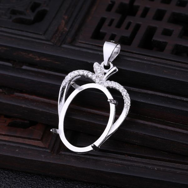 925 sterling silver crystal 13x17mm oval cabochon semi mount pendant for amber agate garnet fine setting white gold color
925 sterling silver crystal 13x17mm oval cabochon semi mount pendant for amber agate garnet fine setting white gold color