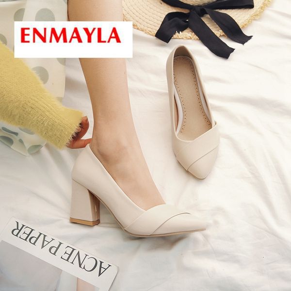 enmayla 2019 basic high square heel mary jane shoes pointed toe office & career women high heels size 34-43 ly2176, Black
enmayla 2019 basic high square heel mary jane shoes pointed toe office & career women high heels size 34-43 ly2176, Black