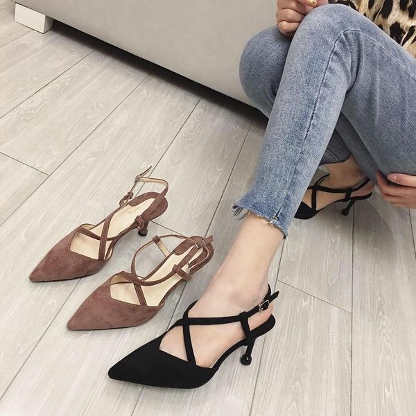 spring and summer fashion trend high heel suede stiletto with a pointed single shoes shallow mouth women's shoes, Black
spring and summer fashion trend high heel suede stiletto with a pointed single shoes shallow mouth women's shoes, Black
