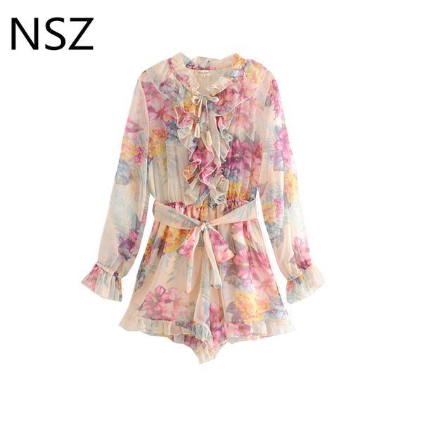 floral print chiffon playsuits ruffles long sleeve loose jumpsuit rompers belt body mujer summer overalls female body for women, Black;white
floral print chiffon playsuits ruffles long sleeve loose jumpsuit rompers belt body mujer summer overalls female body for women, Black;white