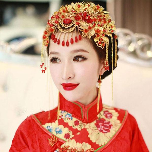 vintage chinese hair styles classical jewelry traditional bridal headdress wedding red hair accessory gilding coronet headwear, White;golden
vintage chinese hair styles classical jewelry traditional bridal headdress wedding red hair accessory gilding coronet headwear, White;golden