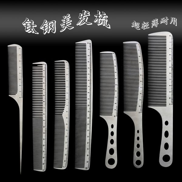 professional stainless steel hairdresser combs for barbershop horn comb metal hair brush, Silver
professional stainless steel hairdresser combs for barbershop horn comb metal hair brush, Silver