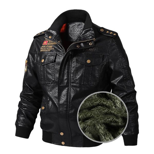 mcikkny men's pu leather baseball jackets fleece lined faux leather jackets outwear for male windbreak, Black
mcikkny men's pu leather baseball jackets fleece lined faux leather jackets outwear for male windbreak, Black