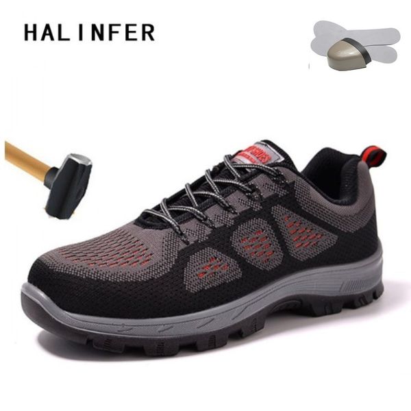 halinfer men safety work shoes air mesh steel head safety shoes breathable light puncture prevention labor insurance, Black
halinfer men safety work shoes air mesh steel head safety shoes breathable light puncture prevention labor insurance, Black