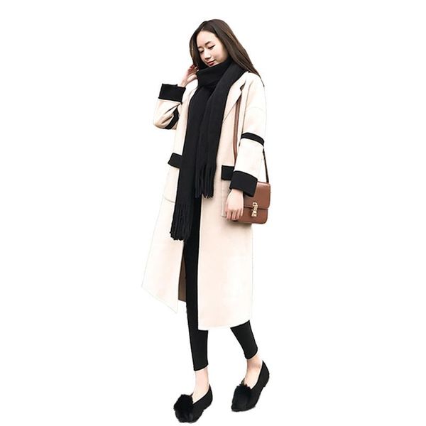 women autumn winter long wool vintage coats jacket female casual turn-down collar woolen coat ladies thicken warm overcoats v520, Black
women autumn winter long wool vintage coats jacket female casual turn-down collar woolen coat ladies thicken warm overcoats v520, Black
