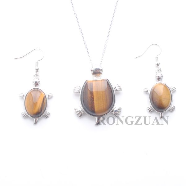 nice jewelry set dangle earring pendant for woman gift natural stone tiger's eye bead tortoise shape necklace chain 18" dq3100, Silver
nice jewelry set dangle earring pendant for woman gift natural stone tiger's eye bead tortoise shape necklace chain 18" dq3100, Silver