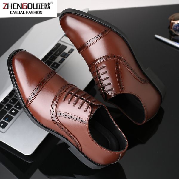 zhengou 2018 fashion man formal breathable pu leather personality men business dress loafers oxford wedding shoes, Black
zhengou 2018 fashion man formal breathable pu leather personality men business dress loafers oxford wedding shoes, Black