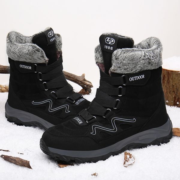marson men boots winter with fur 2019 warm snow boots men winter boots work shoes men footwear fashion plus ankle shoes 39-46, Black
marson men boots winter with fur 2019 warm snow boots men winter boots work shoes men footwear fashion plus ankle shoes 39-46, Black