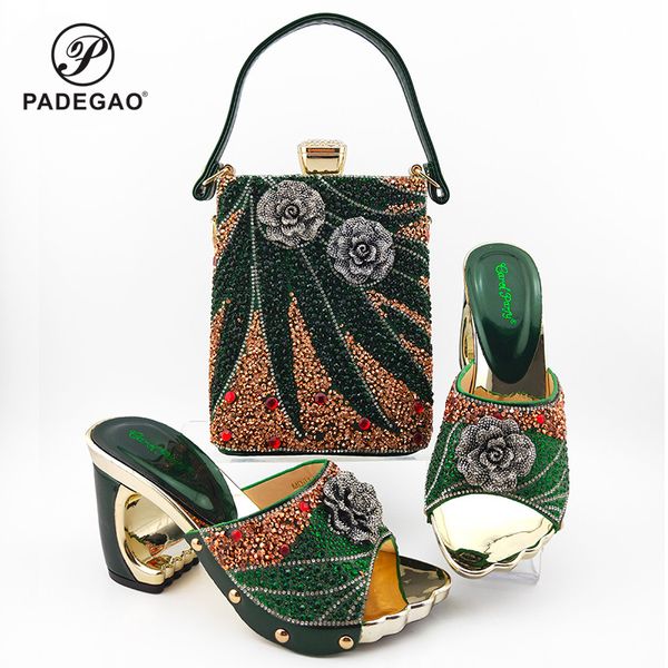 buckle strap sandal in green color italian women shoes and bag to match nigerian lady shoes matching hang bag for party, Black
buckle strap sandal in green color italian women shoes and bag to match nigerian lady shoes matching hang bag for party, Black