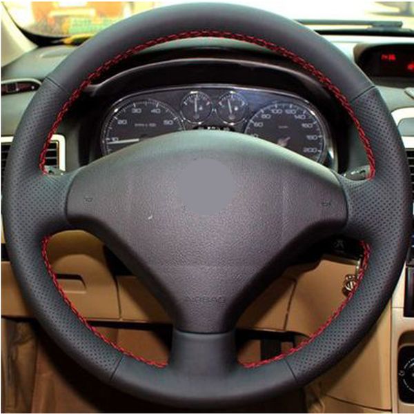 black artificial leather car steering wheel cover for 307
black artificial leather car steering wheel cover for 307