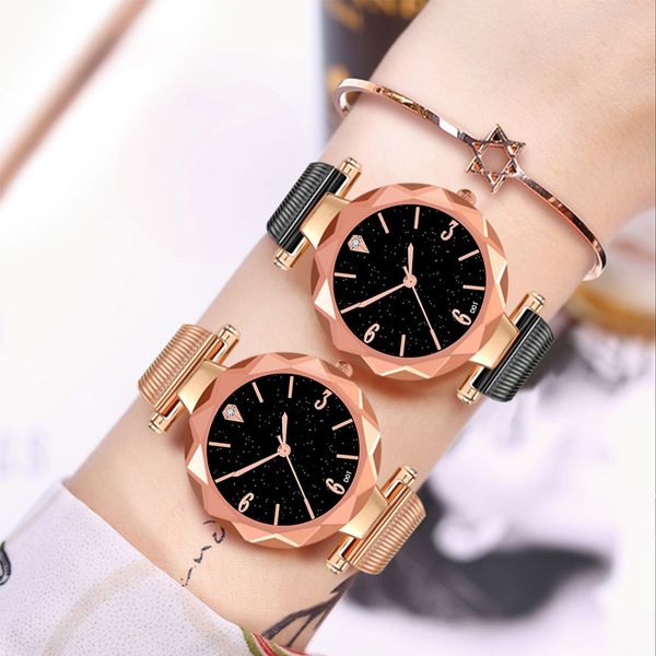 fashion elegant ladies clock starry sky woman design stainless steel mesh belt analog alloy quartz wrist watch for couple, Slivery;brown
fashion elegant ladies clock starry sky woman design stainless steel mesh belt analog alloy quartz wrist watch for couple, Slivery;brown