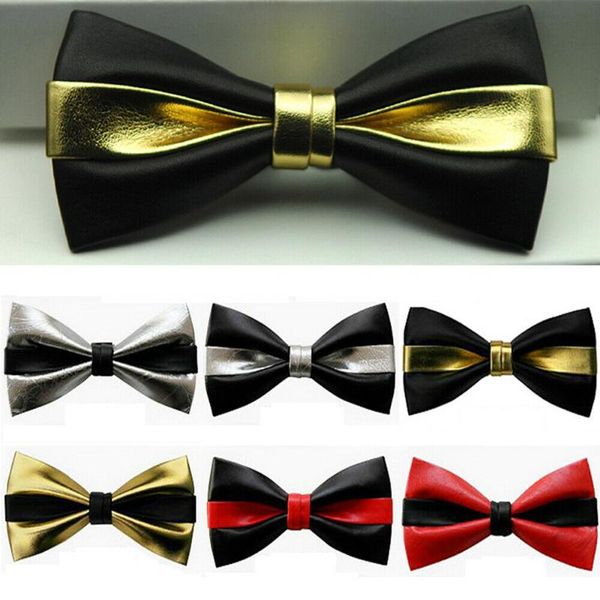 men faux leather bowtie high class wedding bow ties (black/silver/gold/red) rstie0022, Black;blue
men faux leather bowtie high class wedding bow ties (black/silver/gold/red) rstie0022, Black;blue