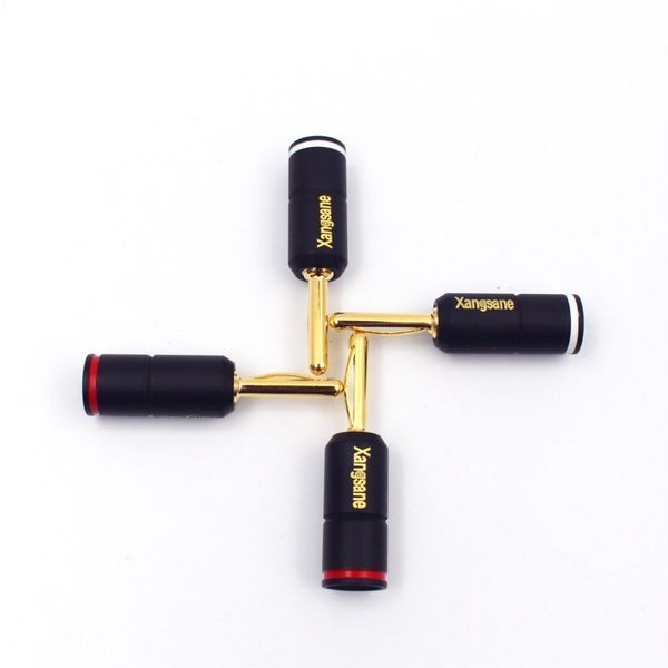 4 pieces high performance pure red copper gold plated banana lock plug hifi speaker banana connectors
4 pieces high performance pure red copper gold plated banana lock plug hifi speaker banana connectors