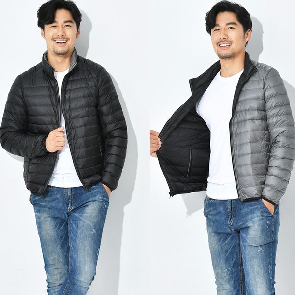 2019 new man two side wear duck down jacket ultra light winter jackets men fashion spring outerwear coat casual style, Black
2019 new man two side wear duck down jacket ultra light winter jackets men fashion spring outerwear coat casual style, Black