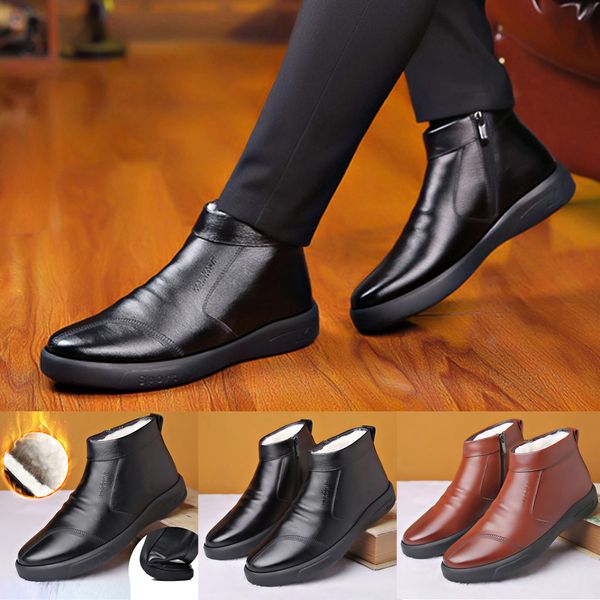 men's large size casual short boots low shoes retro england cotton shoes, Black
men's large size casual short boots low shoes retro england cotton shoes, Black