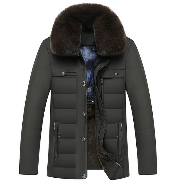 duck down jacket fur coats mens winter parka with fur hood warm outerwear overcoat father clothes large size l-4xl, Black
duck down jacket fur coats mens winter parka with fur hood warm outerwear overcoat father clothes large size l-4xl, Black