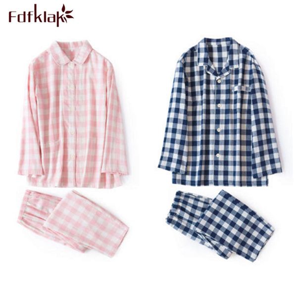 fdfklak casual pajamas set women long sleeve cotton couple's pyjamas sets plaid sleepwear pijama spring autumn ladies pajama, Blue;gray
fdfklak casual pajamas set women long sleeve cotton couple's pyjamas sets plaid sleepwear pijama spring autumn ladies pajama, Blue;gray