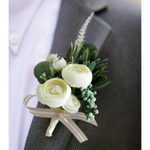 bride wedding wrist corsage bridesmaid wrist flower, Gray
