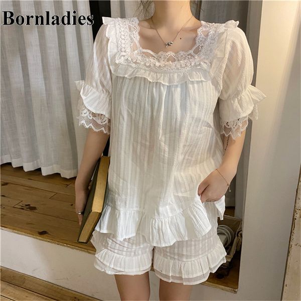 bornladies 2020 style square collar chic pajamas suits sweet home clothes all match summer lace cute girls sleepwear, Black;red
bornladies 2020 style square collar chic pajamas suits sweet home clothes all match summer lace cute girls sleepwear, Black;red