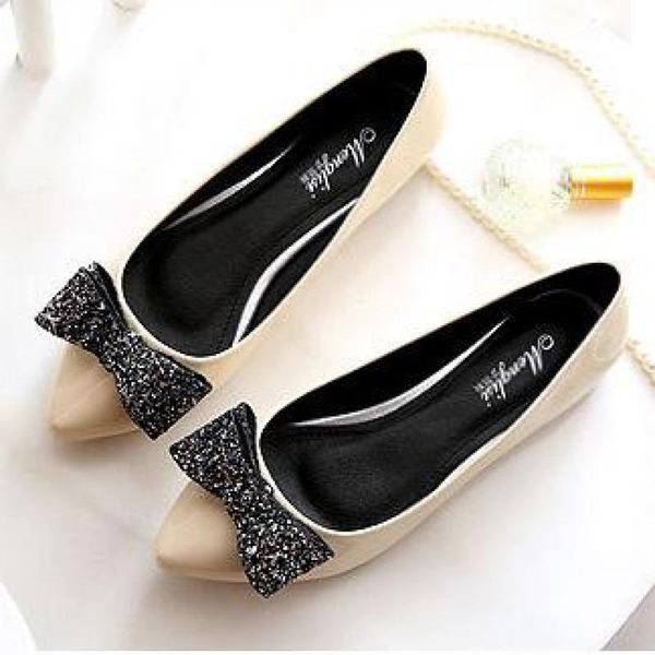 women sequin bow patent leather single shoes pointed toe flat loafers ladies slip on shallow comfortable boat shoes ballet flats, Black
women sequin bow patent leather single shoes pointed toe flat loafers ladies slip on shallow comfortable boat shoes ballet flats, Black