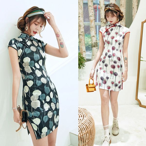 цветок печати женщин короткие тонкий cheongsam сексуальный высокий разрез китайский традиционный платье плюс размер вискоза платье свадебные, Red
цветок печати женщин короткие тонкий cheongsam сексуальный высокий разрез китайский традиционный платье плюс размер вискоза платье свадебные, Red