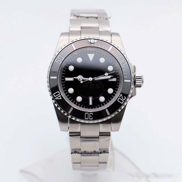 Mens Automatic 14060m Black No Date Watches Glide Lock Clasp Ceramic Bezel Chrono Date Stainless Steel Orologio Di Lusso Do