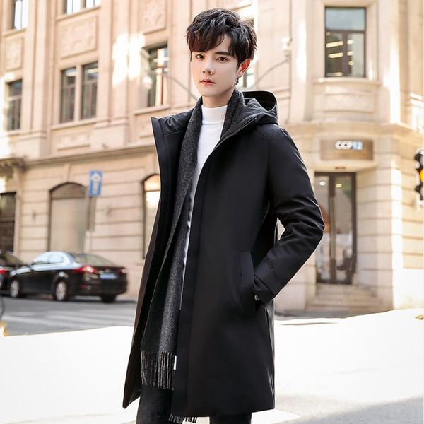 2019 winter fashion men down jacket warm thick waterproof male down coats white duck student long overcoat casual parkas, Black
2019 winter fashion men down jacket warm thick waterproof male down coats white duck student long overcoat casual parkas, Black