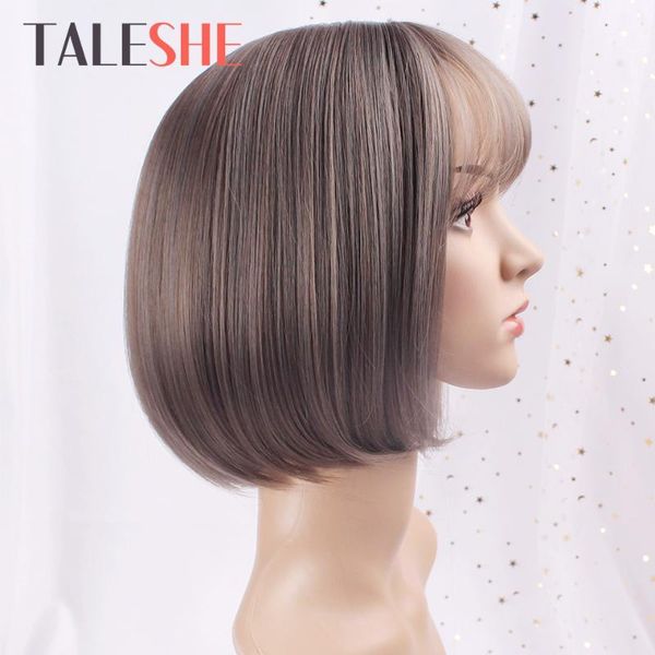 synthetic wigs bob style straight gray short wig with bangs 8 inches for women natural cosplay taleshe, Black
synthetic wigs bob style straight gray short wig with bangs 8 inches for women natural cosplay taleshe, Black
