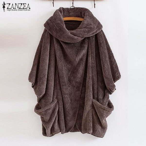 fashion zanzea 2018 winter batwing sleeve cloak casual plush fluffy party warm cardigan women solid loose coat jacket female, Black;brown
fashion zanzea 2018 winter batwing sleeve cloak casual plush fluffy party warm cardigan women solid loose coat jacket female, Black;brown