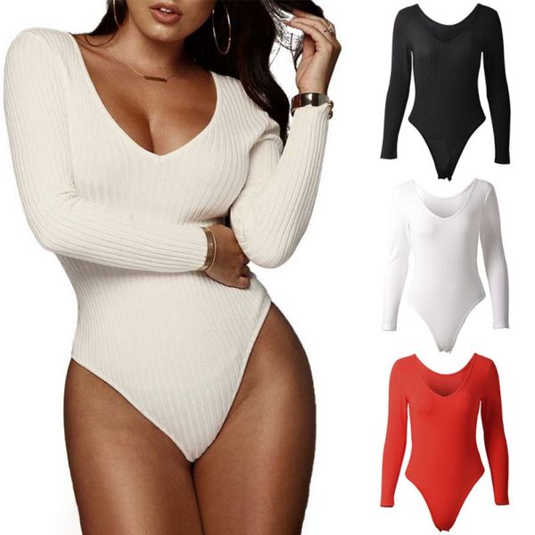solid bodysuit long sleeve v-neck slim bodysuit slim thread bottoming shirt for women, Black;white
solid bodysuit long sleeve v-neck slim bodysuit slim thread bottoming shirt for women, Black;white
