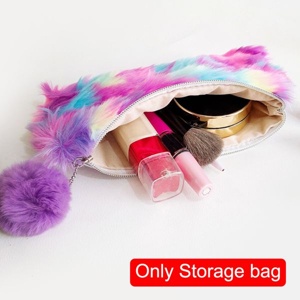 multi-colored for makeup portable cosmetic bag travel cute rainbow style organizer pencil case zipper closure faux fur ball
multi-colored for makeup portable cosmetic bag travel cute rainbow style organizer pencil case zipper closure faux fur ball