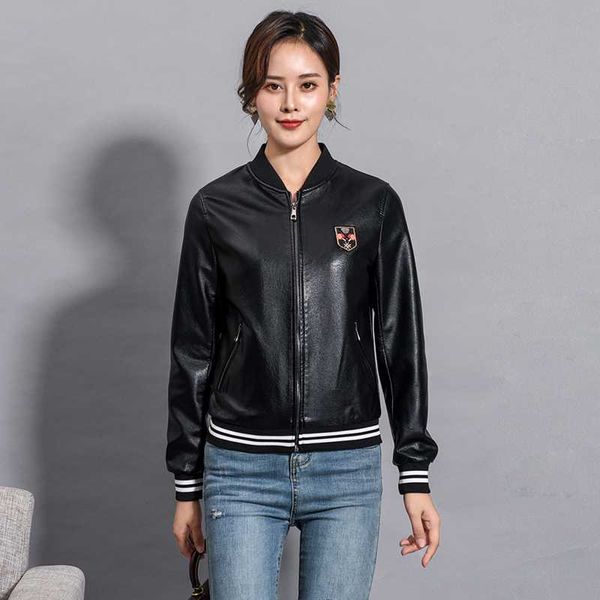 solid slim faux leather jacket soft motorcycle leather jacket street casual outwear ladies bikerjacket, Black
solid slim faux leather jacket soft motorcycle leather jacket street casual outwear ladies bikerjacket, Black