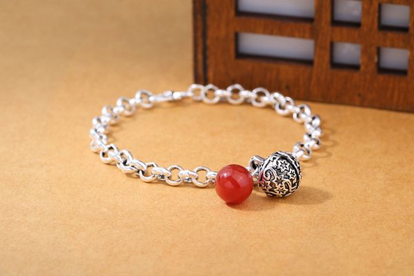 msweijia vintage red agate bell bracelet thai silver jewelry 2020 new bracelet for women health care, Golden;silver
msweijia vintage red agate bell bracelet thai silver jewelry 2020 new bracelet for women health care, Golden;silver