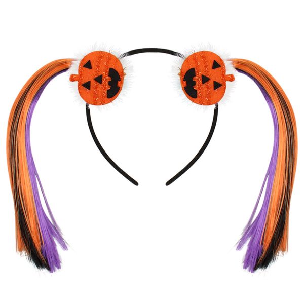 girl headband halloween funny pumpkin hair band with wig purple orange ponytail boutique cosplay hair sticks accessories, Slivery;white 
girl headband halloween funny pumpkin hair band with wig purple orange ponytail boutique cosplay hair sticks accessories, Slivery;white