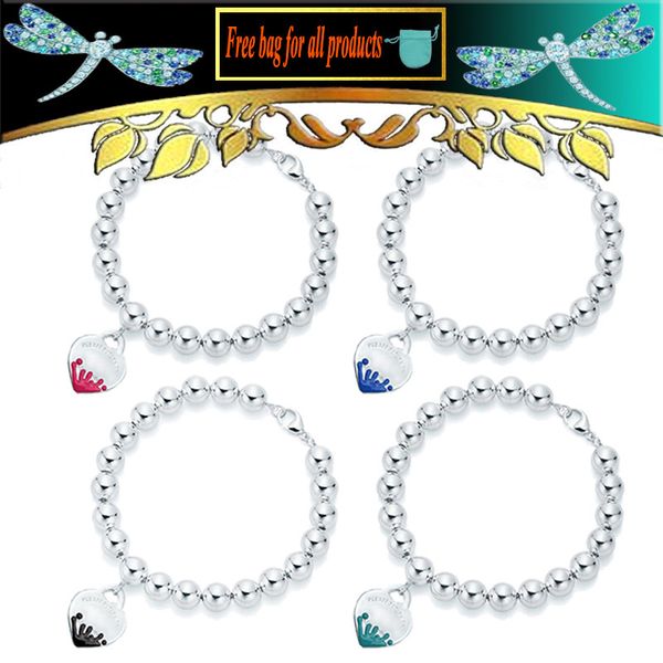 s925 sterling silver fine jewelry colorful splash enamel heart 8mm bead bracelets bangles for young women valentine gift, Black
s925 sterling silver fine jewelry colorful splash enamel heart 8mm bead bracelets bangles for young women valentine gift, Black