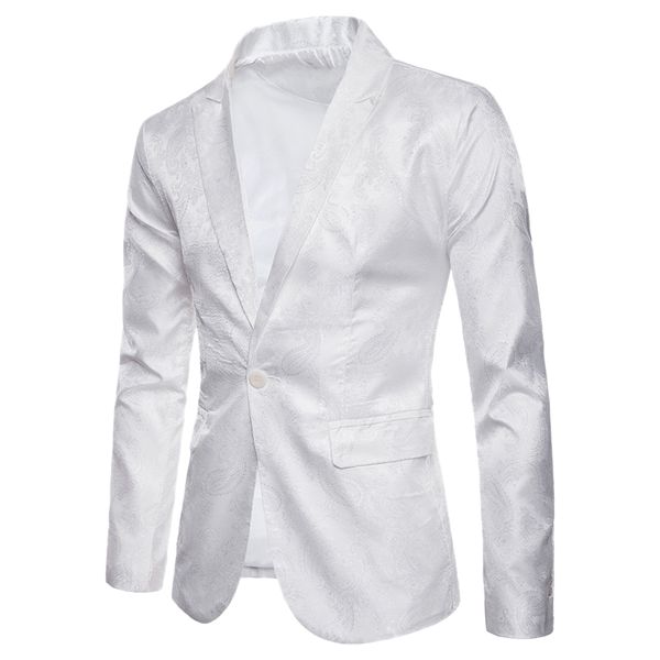 men fashion vintage floral blazer suit male commerce casual slim fit one button blazer party suit jacket outerwear w, White;black
men fashion vintage floral blazer suit male commerce casual slim fit one button blazer party suit jacket outerwear w, White;black