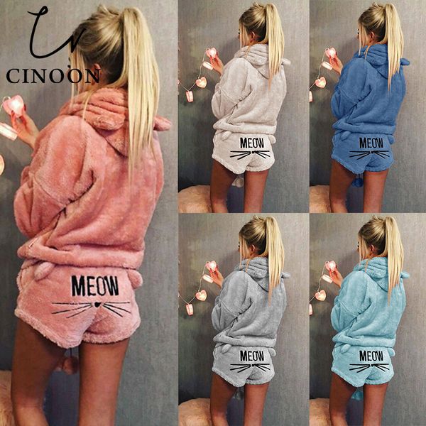 cinoon autumn winter pajama sets women coral velvet suit warm cartoon homewear animal sleepwear meow pattern hoodies shorts, Black;red
cinoon autumn winter pajama sets women coral velvet suit warm cartoon homewear animal sleepwear meow pattern hoodies shorts, Black;red