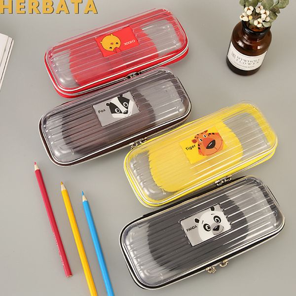 pvc transparent cartoon animal pencil case simple style large capacity pencil box student stationery escolar papelaria cl-19145
pvc transparent cartoon animal pencil case simple style large capacity pencil box student stationery escolar papelaria cl-19145
