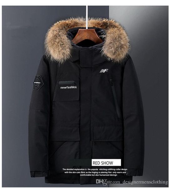 fur winter men coats thick hooded long sleeve outdoor mens down autumn soild color designer mens parkas male clothing, Black
fur winter men coats thick hooded long sleeve outdoor mens down autumn soild color designer mens parkas male clothing, Black