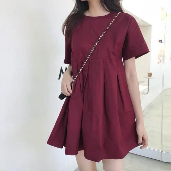 vintage women dresses short sleeve round collar sweet casual solid loose a-line summer dresses simple ladies clothing, Black;gray
vintage women dresses short sleeve round collar sweet casual solid loose a-line summer dresses simple ladies clothing, Black;gray