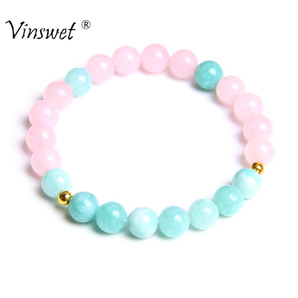 women bracelets rose quartzs natural stone beads bracelets charm jewelry for women girl fashion party gifts pulseira feminina, Black
women bracelets rose quartzs natural stone beads bracelets charm jewelry for women girl fashion party gifts pulseira feminina, Black