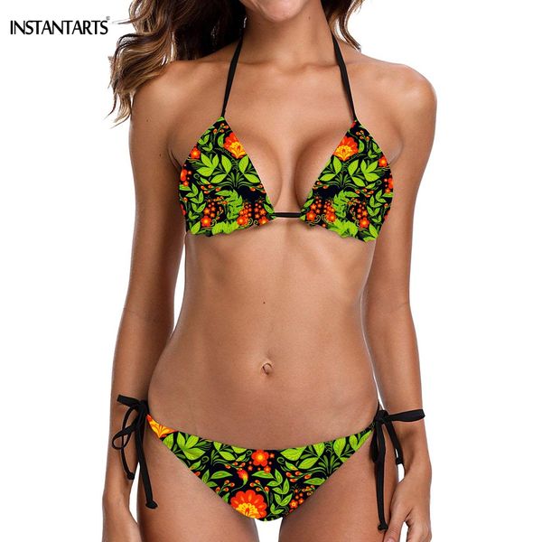 instantarts russian traditional khokhloma floral pattern woman bikini set summer beach swimsuits push up halter beachwear
instantarts russian traditional khokhloma floral pattern woman bikini set summer beach swimsuits push up halter beachwear