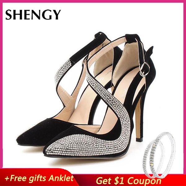 2019 crystal women pumps women shoes fashion women's sandals high heel shoes ladies party shoes woman, Black
2019 crystal women pumps women shoes fashion women's sandals high heel shoes ladies party shoes woman, Black